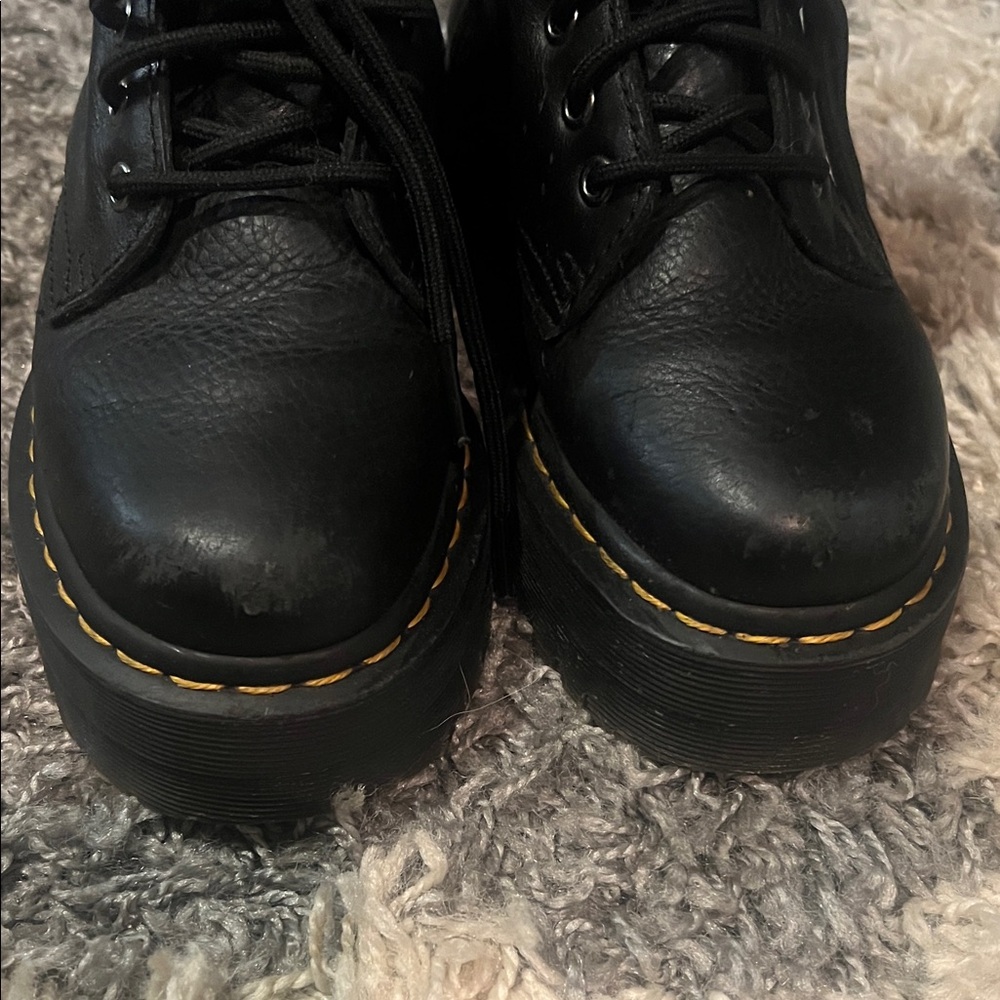 Dr. Marten’s size men’s 4 women’s 5.5/6 Jadon style platform Black Leather Boots - Picture 7 of 7